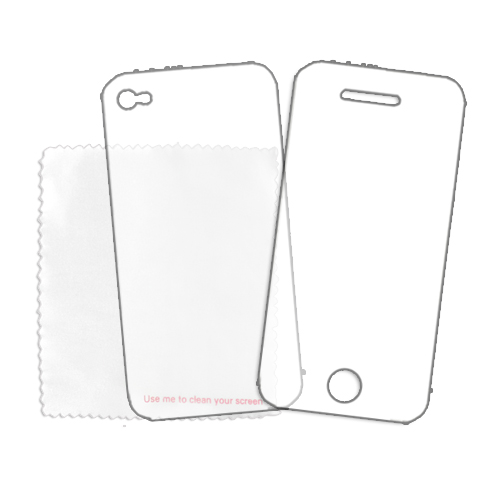 Frosted Anti-Glare Screen Protector for iPhone 4 & 4S - Front and Back