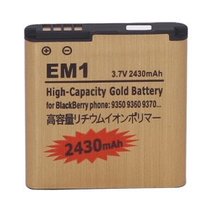 E-M1 Battery Replacement for BlackBerry Curve 9350 9360 9370 2430mAh (high capacity)