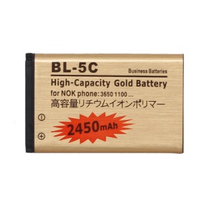 BL-5C Battery for Nokia X2-01 C1-01 C1-02 C2-01 N70 N71 N72 N91 E50 E60 2450mAh, high capacity