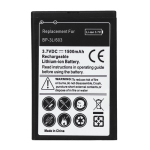 BP-3L Battery Replacement for Nokia 603 / Asha 303 / Lumia 710 / Lumia 610 (1500mAh)