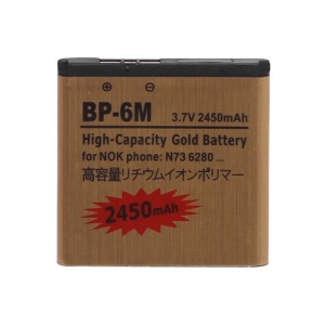 BP-6M Battery for Nokia N73 N77 N93 9300 6288 6280 6234 6233 6151 3250 2450mAh, high capacity