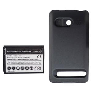 HTC EVO 4G High Capacity 3500mAh Extended Thick Battery + Modified Battery Cover