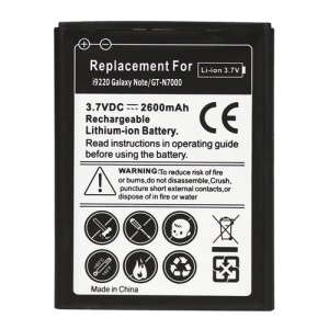 Samsung Galaxy Note GT-N7000 i9220 LTE i717 Battery Replacement 2600mAh