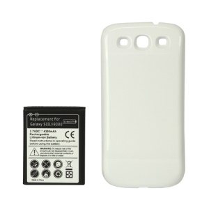 Samsung i9300 Galaxy S iii Extended Battery with Battery Door Cover 4300mAh - White