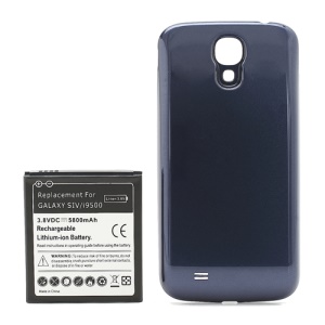 Extended Battery with Battery Door Cover for Samsung Galaxy S IV 4 i9500 5800mAh - Dark Blue