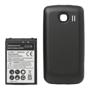 3500mAh Extended Battery + Back Cover Replacement for LG Optimus S LS670