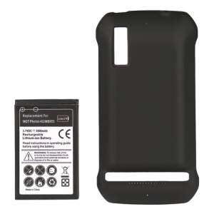 Motorola Photon 4G MB855 Extended Battery with Modified Battery Cover 3500mAh
