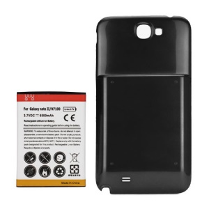 Samsung Galaxy Note ii N7100 Extended Battery with Battery Door Cover 6500mAh - Black