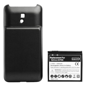 3500mAh Rechargeable Li-ion Extended Battery with Modified Battery Cover Door for LG Optimus 2X P990