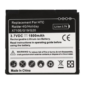 1800mAh Battery Replacement for HTC Raider 4G Holiday X710E G19 /G20/ HTC Rhyme Bliss