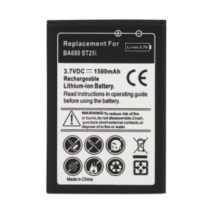 1500mAh Battery Replacement for Sony Xperia U ST25i Kumquat BA600