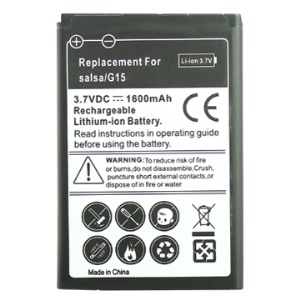 Rechargeable 1600mAh Li-ion Battery Replacement for HTC Salsa G15 (C510e)