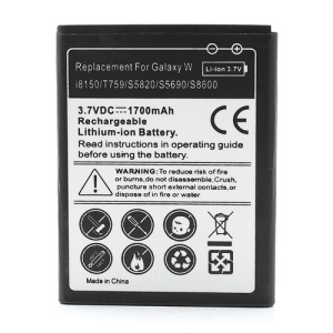 Samsung Battery Replacement for Galaxy W I8750 / T759 / S5820 / S5690 / S8600 (1700mAh)
