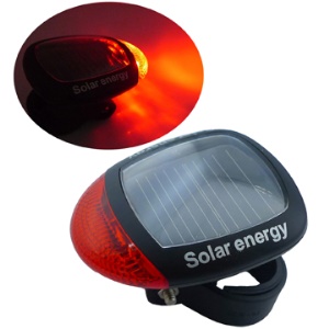 Solar energy rechargeable bicycle tail light