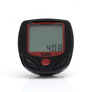SD-548B LCD Display Cycling Bicycle Computer Odometer Speedometer Black and Red