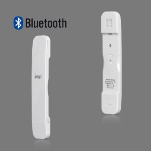 Radiation Proof Bluetooth Handset for iPhone 4 4S HTC Samsung Mobile Phone - White