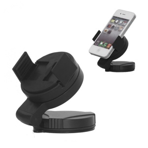 Universal Mobile Phone Windshield Car Holder for Samsung Galaxy S3 i9300 iPhone 4S, Width: 52mm~72mm - Black