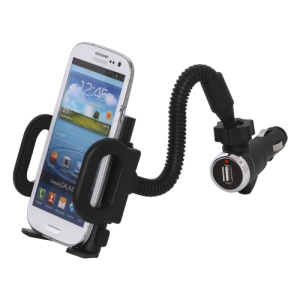Universal Smartphone Car Mount with USB Car Charger for iPhone BlackBerry HTC Samsung Nokia Motorola etc