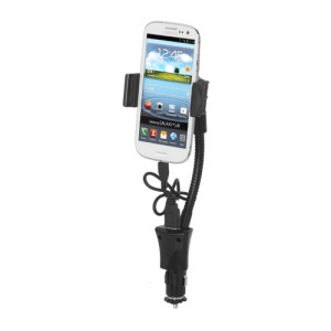 Universal Smartphone Flexible Car Mount with USB Port for iPhone BlackBerry HTC Samsung Nokia Motorola etc