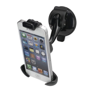 Universal Glossy Car Windshield Mount Holder Cradle for iPhone 5 4S 4 and Other Smartphones, Length: 108mm~135mm