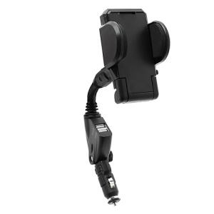 Dual USB Car Charger Cradle Mount Holder for Samsung Galaxy S4 i9500 Galaxy Note 2 N7100, Width: 50mm~115mm