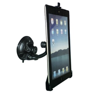 Revolving Suction Cup Car Windshield Mount Panel Holder for iPad 2 2nd - Black