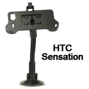 Swivel Car Mount Holder Cradle with Suction Cup for HTC Sensation 4G G14 XE- Black