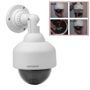 Outdoor/Indoor LED Flashing Realistic Looking Fake Speed Dome Dummy Security Camera