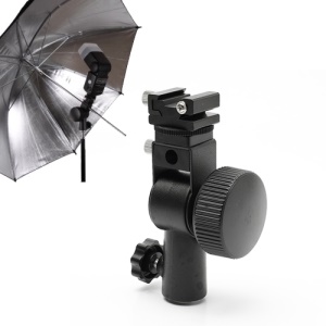 D Type Flash Bracket Umbrella Holder Swivel 1/4 inch Screw Mount Light Stand