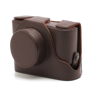 Leather Camera Case Bag for Fujifilm Fuji FinePix X100 - Brown