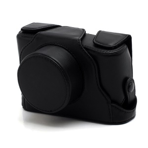Premium Leather Case Bag Cover for Fuji Fujifilm X10 X20 Camera - Black