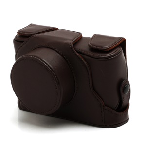 Premium Leather Case Bag Cover for Fuji Fujifilm X10 X20 Camera - Coffee