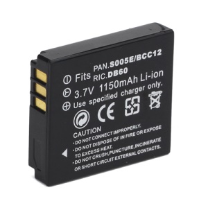 3.7V 1150mAh CGA-S005 DMW-BCC12 Battery Replacement for Panasonic DMC-LX3 LX3 DMC-FX9 FX8