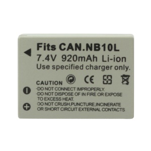 NB-10L NB10L Li-ion Battery for Canon PowerShot SX40 HS 7.4V 920mAh
