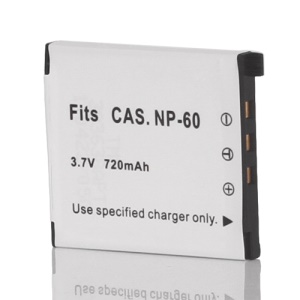 3.7V 720mAh NP-60 NP60 Li-ion Battery for Casio Exilim EX-Z80BK EX-Z85BK EX-Z85 EX-Z9 EX-S10 EX-S12