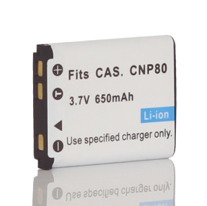 3.7V 650mAh NP-80 NP80 Li-ion Battery for Casio Exilim Zoom EX-Z2 Z270 Z330 G1