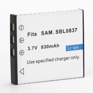 3.7V 830mAh SBL-0837 Battery Replacement for Samsung Digimax L50 NV7 L60 NV3 i6 PMP DiMAGE X1