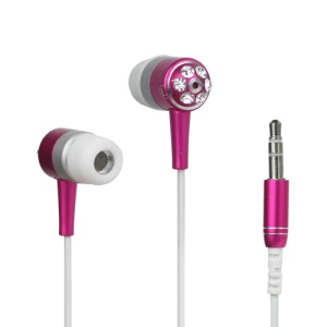 Shining Diamond Stereo Earphone Headset for iPhone iPod MP3 MP4 Player and etc - Rose