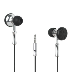 Plated Double Sided In-ear Headphone Earphone for Mobile Phones/MP3/MP4 etc - Silver
