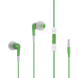 Stereo In-Ear Headphones with Volume Control and Mic for iPhone 4S - Green