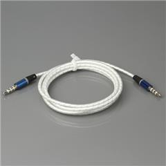 3.5mm Male to Male Audio Cable Cord for iPhone iPod MP3 PC, Length: 115cm - White