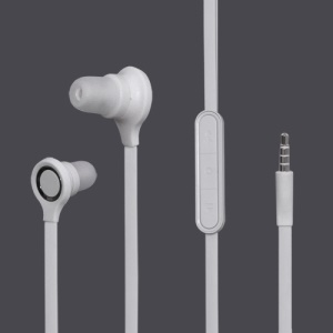 3.5MM Stereo Plug In-Ear Earphone Headphone Headset with Mic ControlTalk for HTC Samsung Series - White