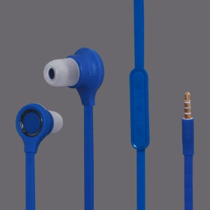 3.5MM Stereo Plug In-Ear Earphone Headphone Headset with Mic ControlTalk for HTC Samsung Series - Blue