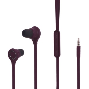 3.5MM Stereo Plug In-Ear Earphone Headphone Headset with Mic ControlTalk for HTC Samsung Series - Dark Purple