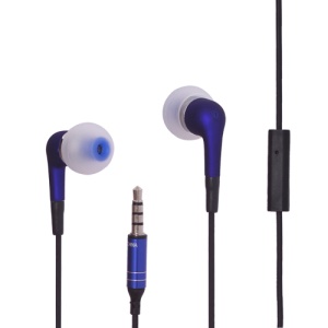 In-Ear Luxe Earbud Headphones with Microphone for iPhone Samsung etc - Dark Blue