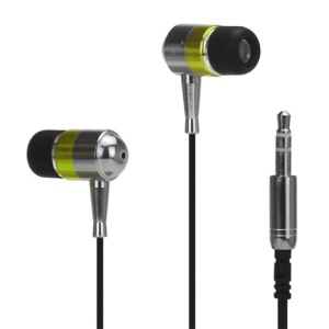 Metallic In-ear Headphones for iPod iPad MP3 CD etc - Silver / Black / Green