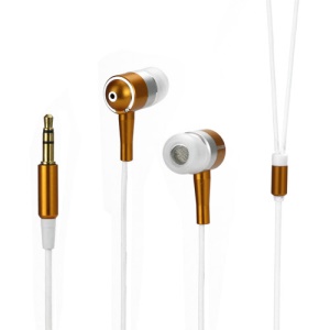 Metallic In-ear Headphones for iPod iPad MP3 CD etc - Silver / White / Orange