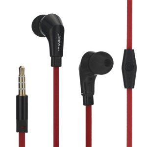 JBM MJ720 3.5mm In-Ear Noodle Handfree Earphone Headset w/Remote Mic for iPhone 5 4S iPod Touch 5 Samsung LG HTC