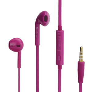 Mosidun 3.5MM Noodle Earbuds Headset Headphone Earphone with Mic for Samsung Galaxy S3 i9300 HTC - Rose
