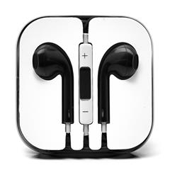3.5mm Stereo Earphone Headset with Remote & Mic for iPhone 5 - Black
